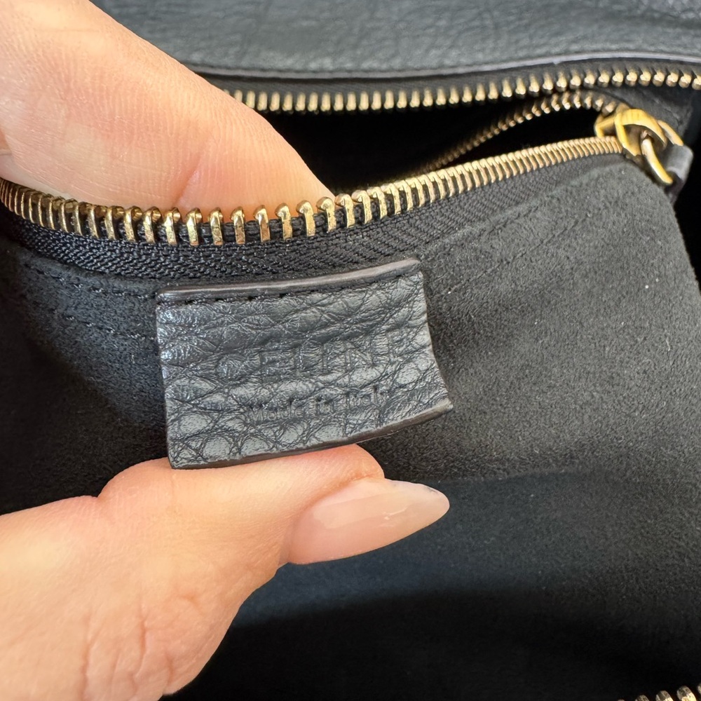 Celine Leather Luggage Phantom Tote in Charcoal - Picture 15 of 16